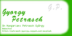 gyorgy petrasch business card